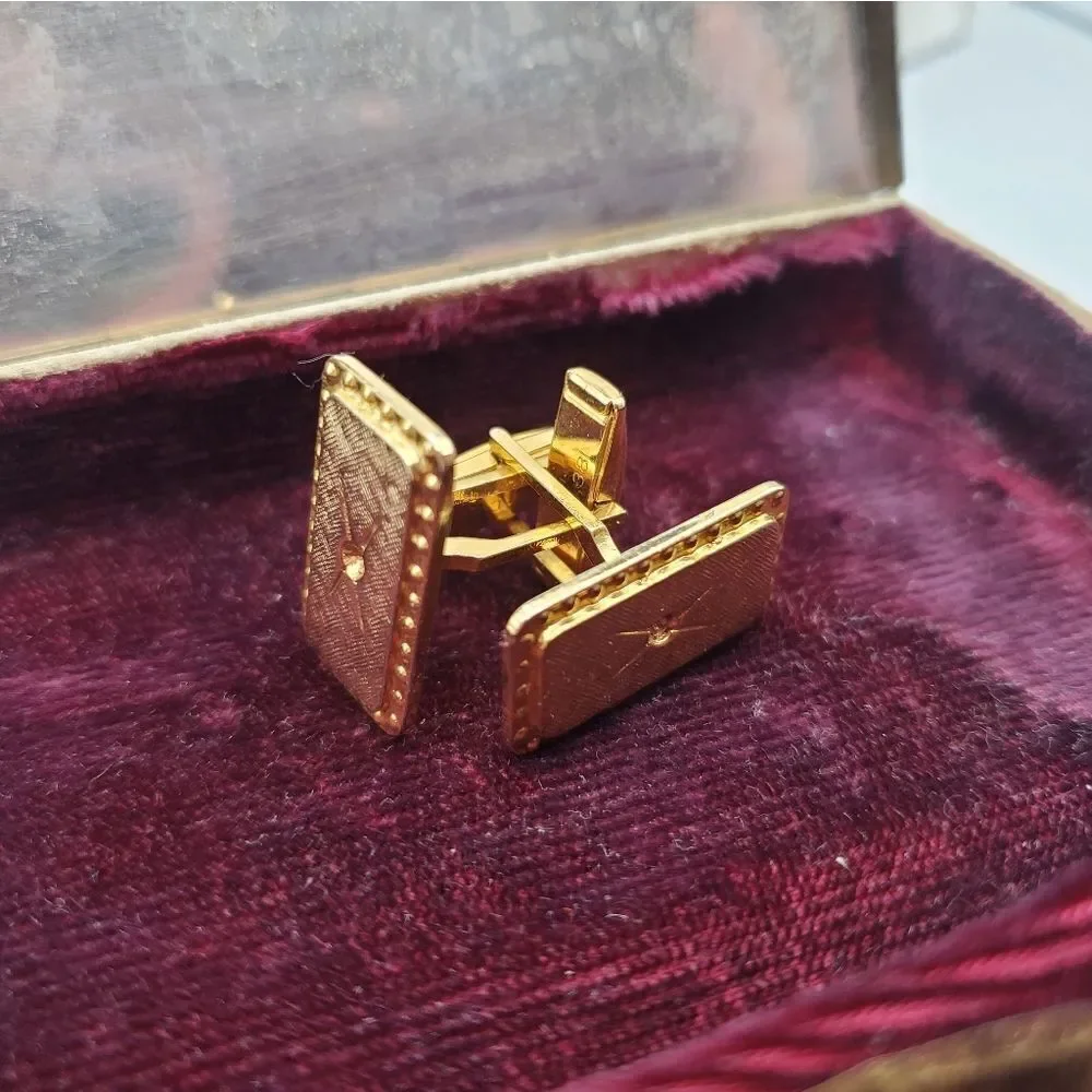 Gold plated envelope high end‎ cufflinks unisex men or women accessory